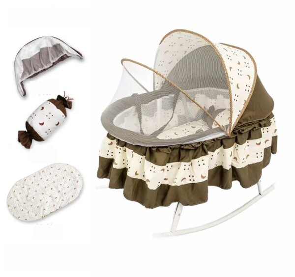 Berceau bébé avec moustiquaire et accessoires