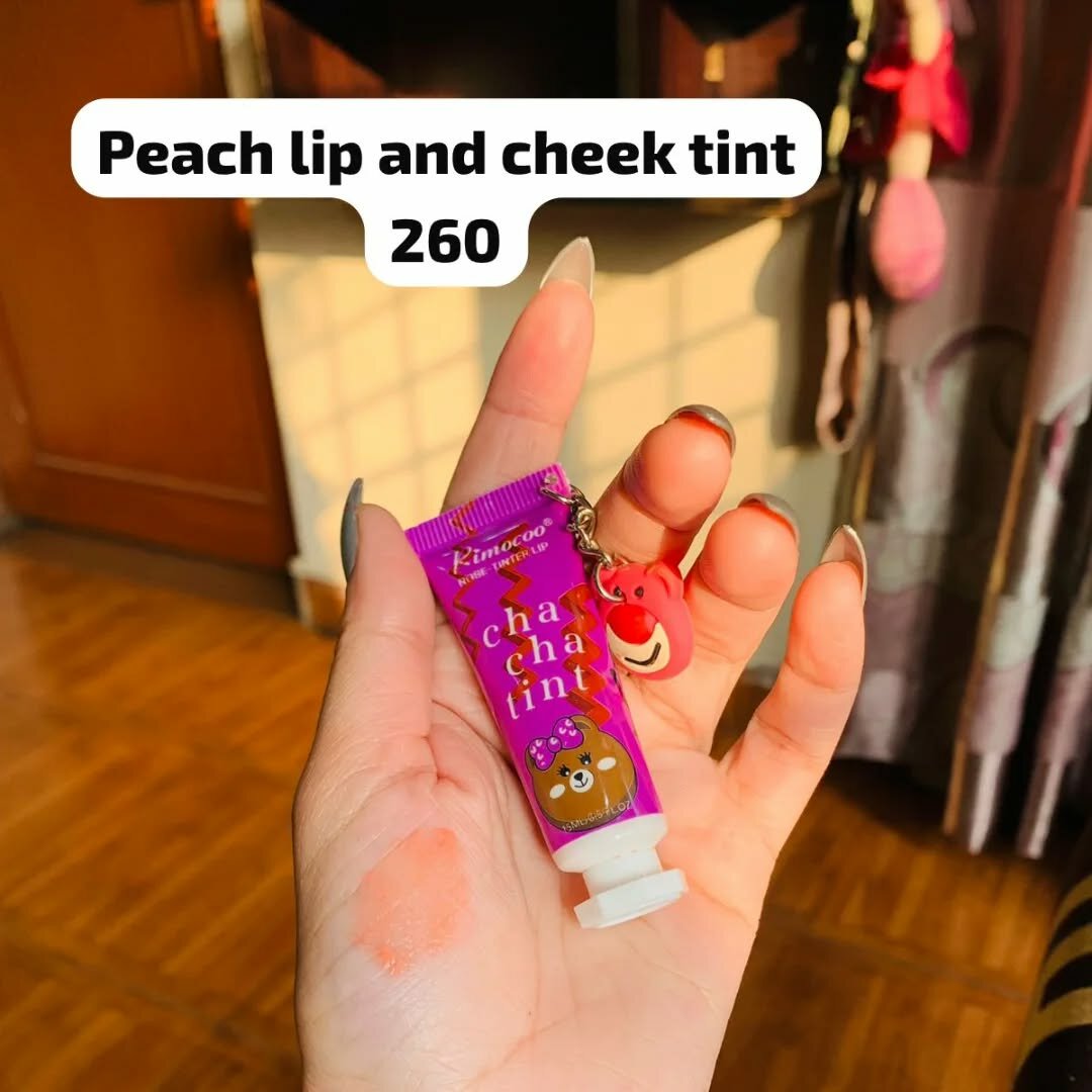 Peach lip and cheek tint 