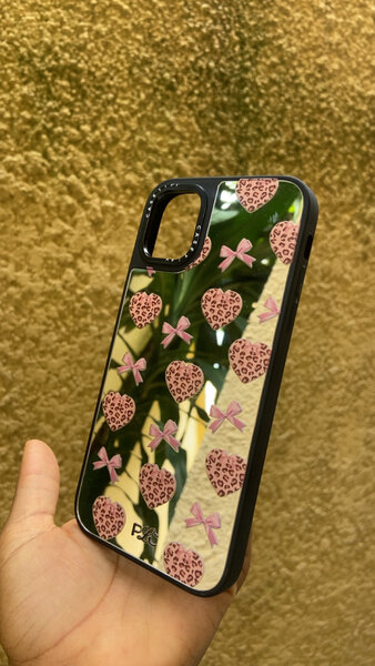 Coque iPhone Léopard Coeur