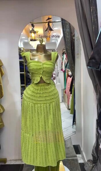 Ensemble chic vert d'été