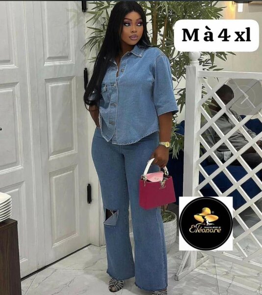 Demin dress, Demin 2pieces , Demin car wash trousers