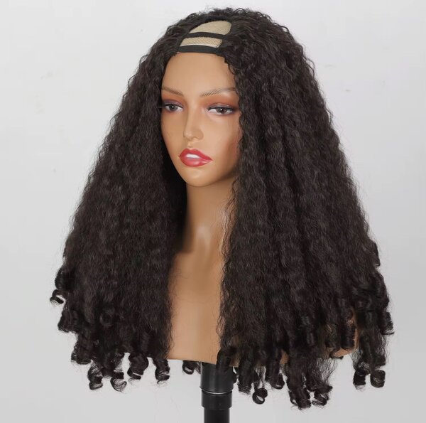 Perruque Synthétique Longue Bouclée