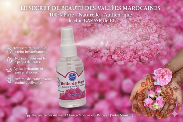 Huile de Rose Pure Anti-Âge
