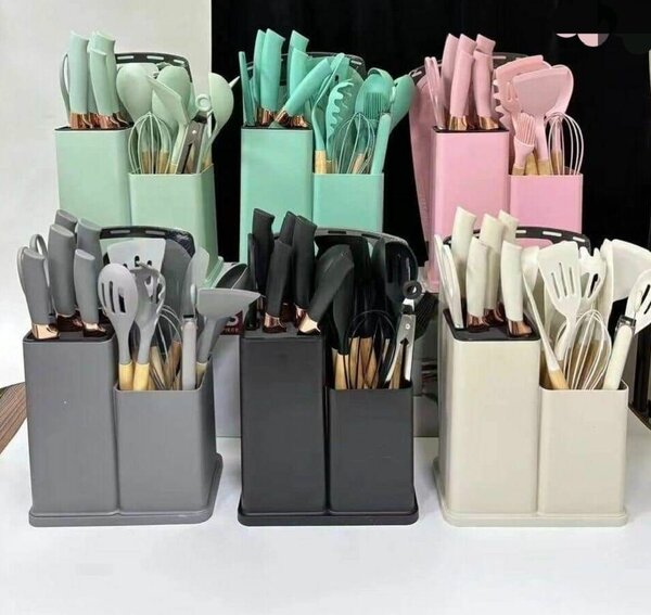 Silicone spoon set 19 pieces