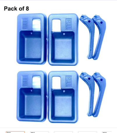 Pack of 8 Suzuki Mehran Door Opener Inner Bazel - Inner Handle Cover Grey Colour