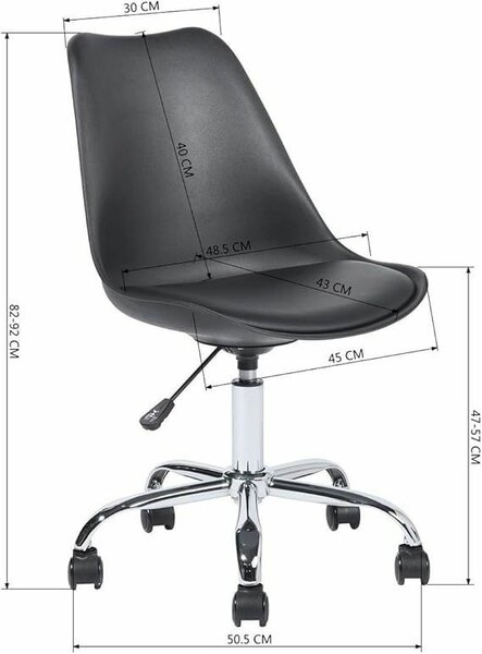 SIEGE DE BUREAU  BLANC ET NOIR