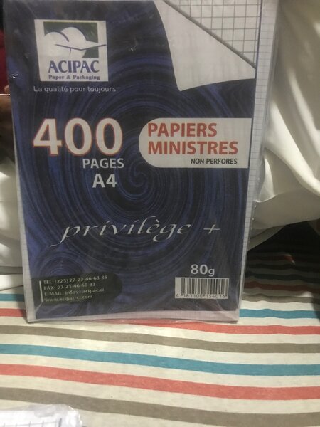 Papier ministre A4 400 pages