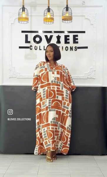 Robe longue ethnique colorée