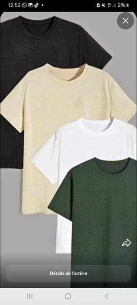 T-shirts en coton unisexe