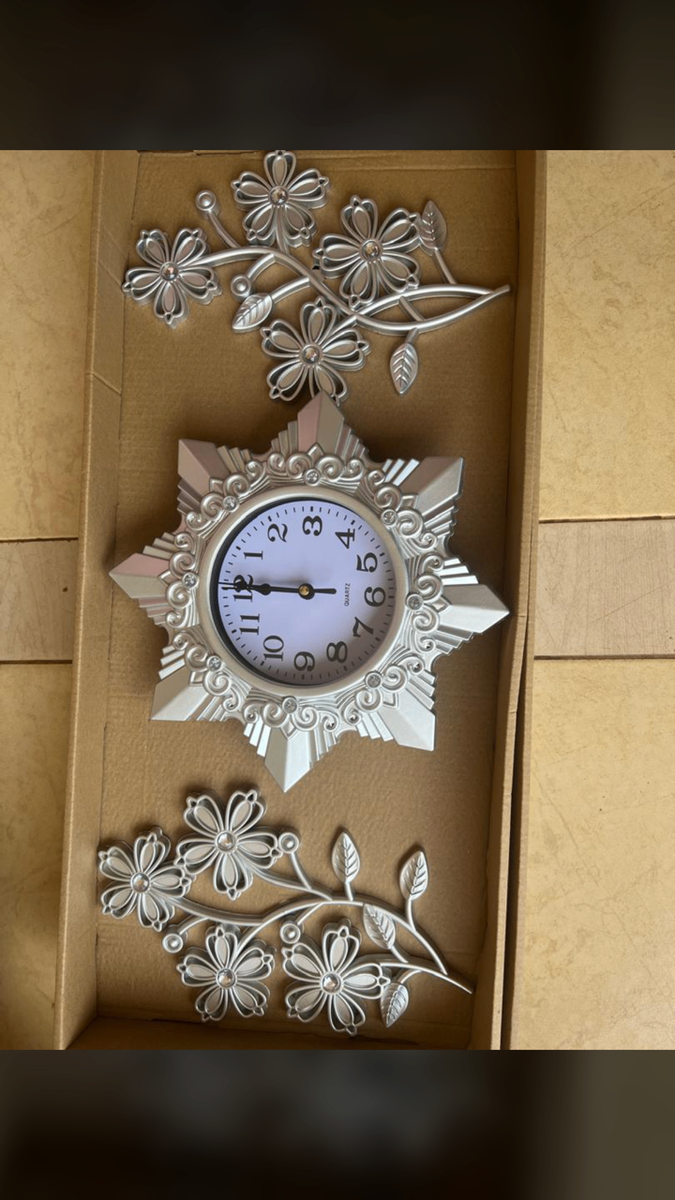 Golden wall clock