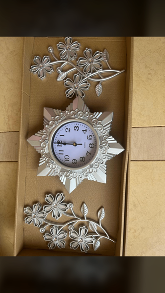 Golden wall clock