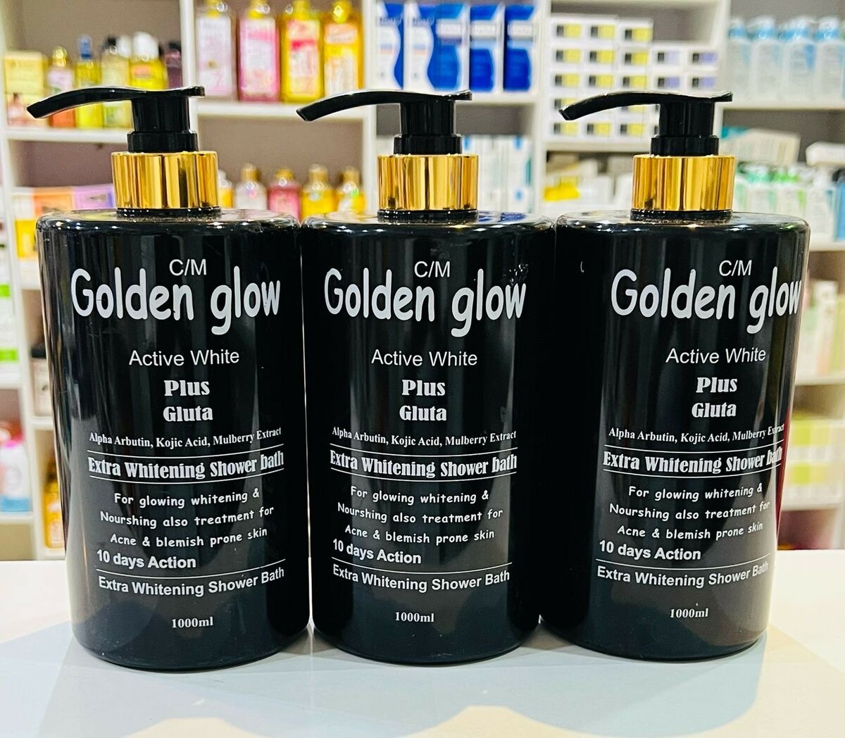 Golden Glow Active White Extra Whitening Shower Bath