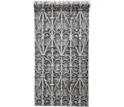 Papier peint effet fer forgé