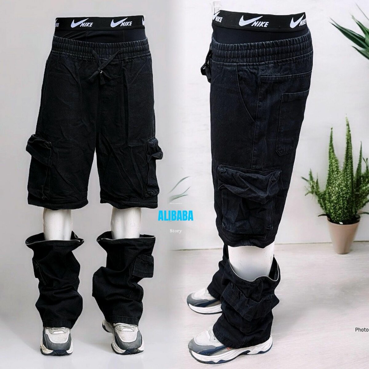 Pantalons cargo noirs Nike