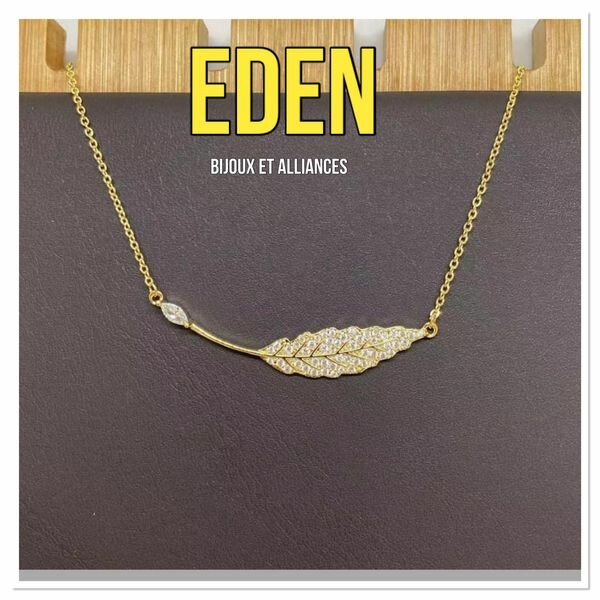 Chaîne plaquée or avec pendentif 