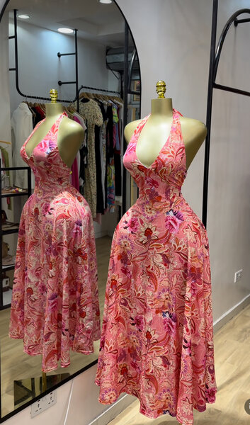 Robe Maxi Dos Nu Fleurie