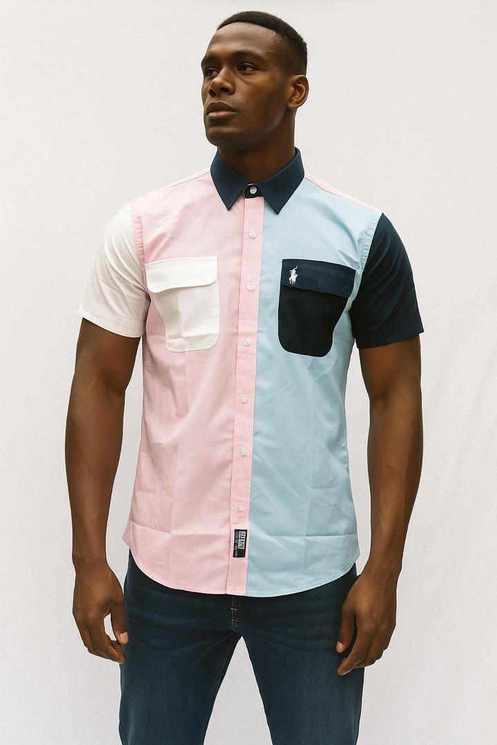 Chemise Homme Color Block