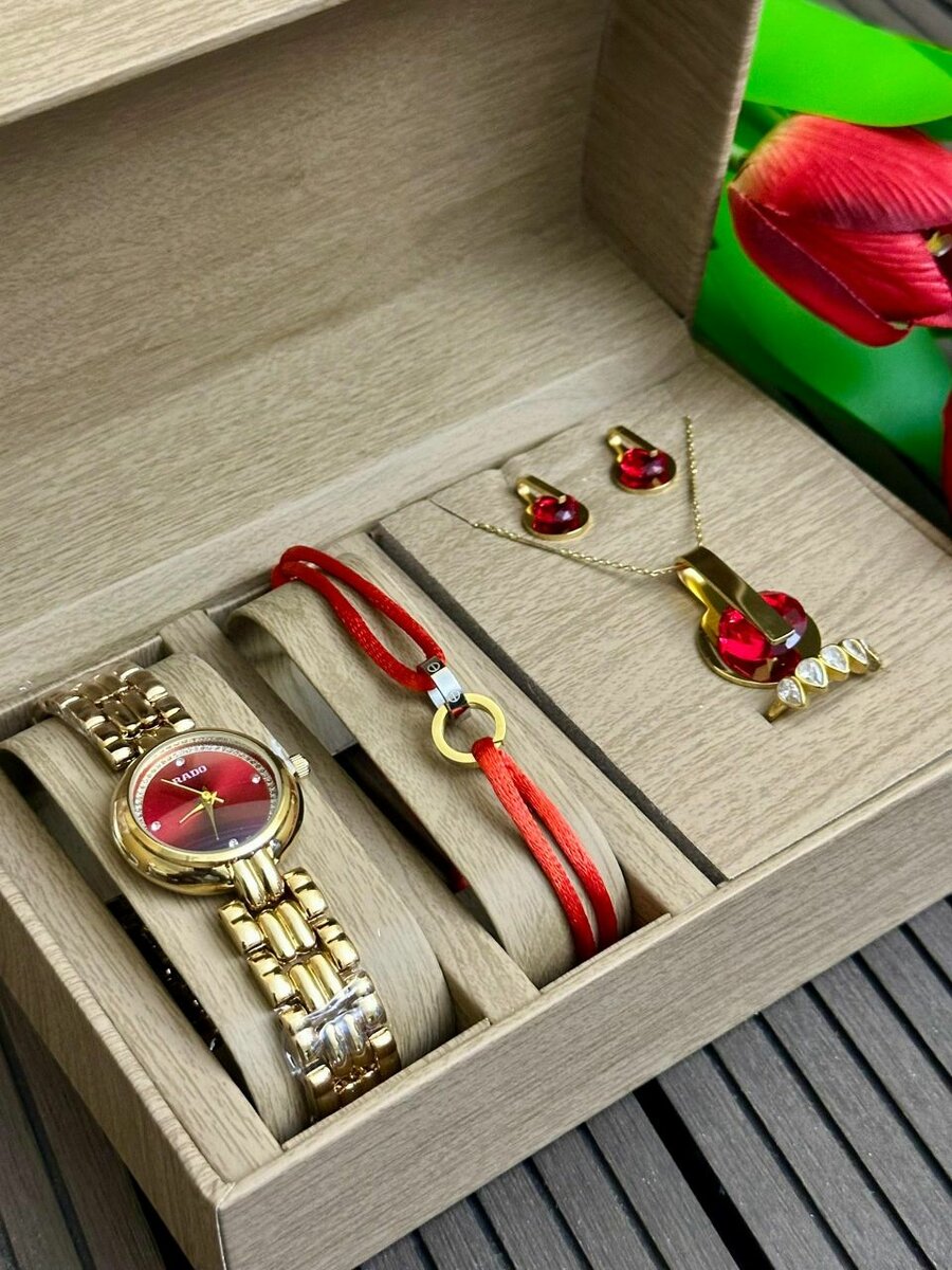 Boîte à bijoux en bois pour montre et accessoires