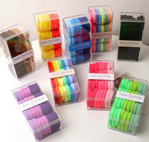 Élastiques cheveux colorés