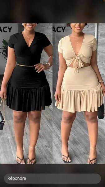 Robe élégante deux pièces