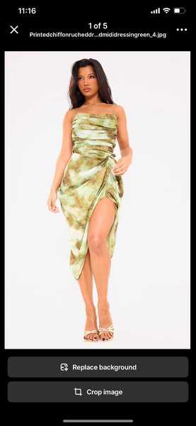 Tie dye strappy ruched