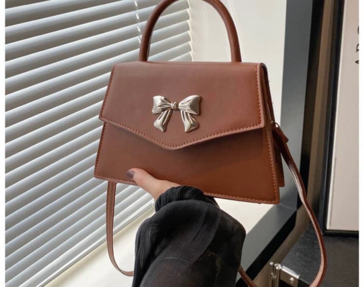 Ribbon brown bag