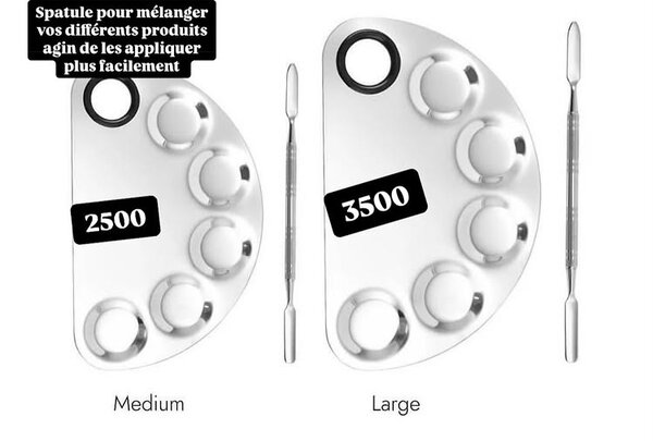 Palette de maquillage avec spatule