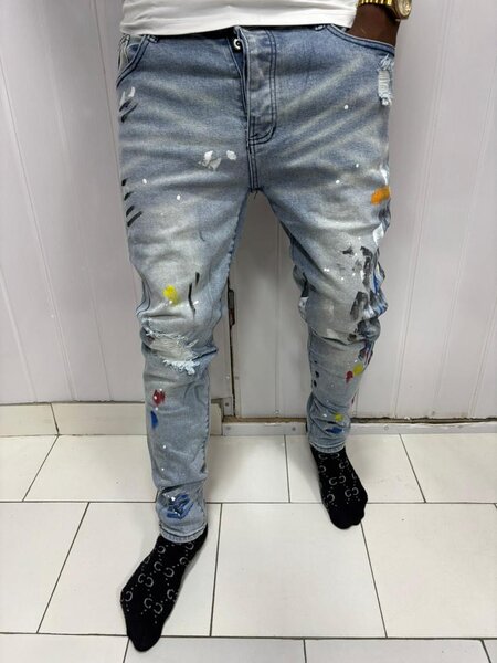 Jean décontracté peint homme