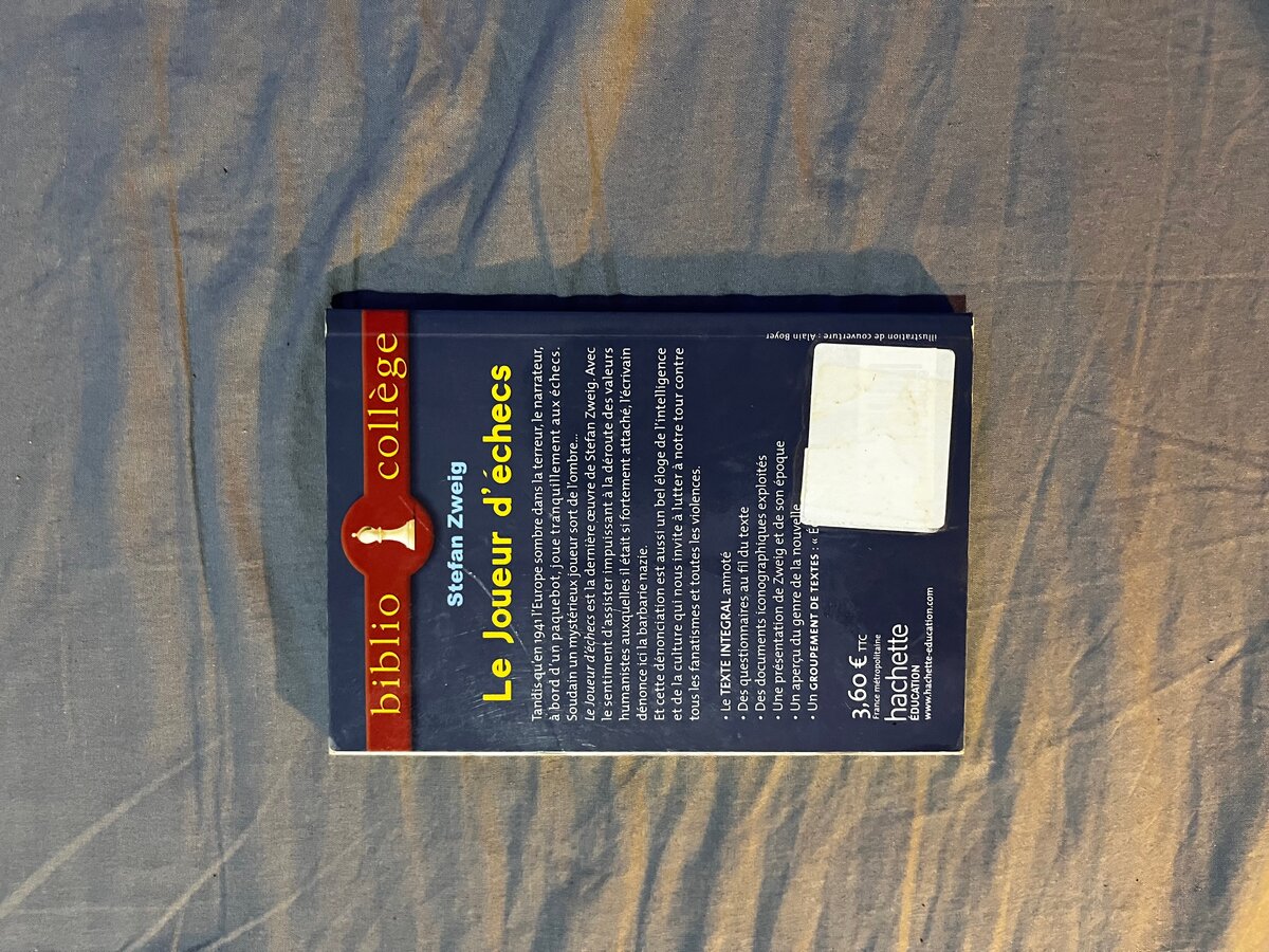 Le Joueur d'Échecs, Stefan Zweig