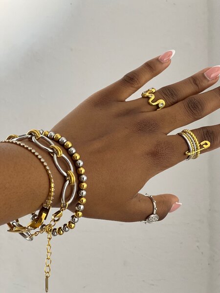 Bague dorée Aya