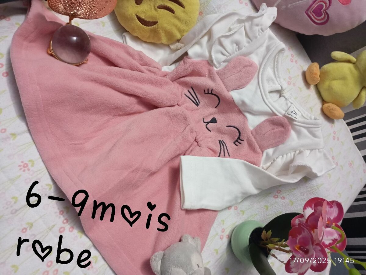 Robe Bébé Chat 6-9 Mois