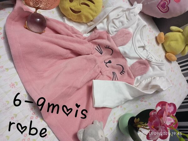 Robe Bébé Chat 6-9 Mois