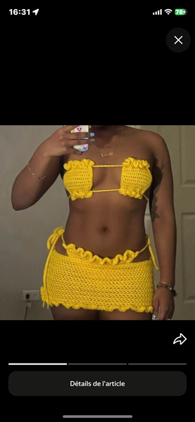 Maillot de Bain Crochet Unique