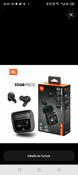 Écouteurs sans fil JBL Tour Pro 2
