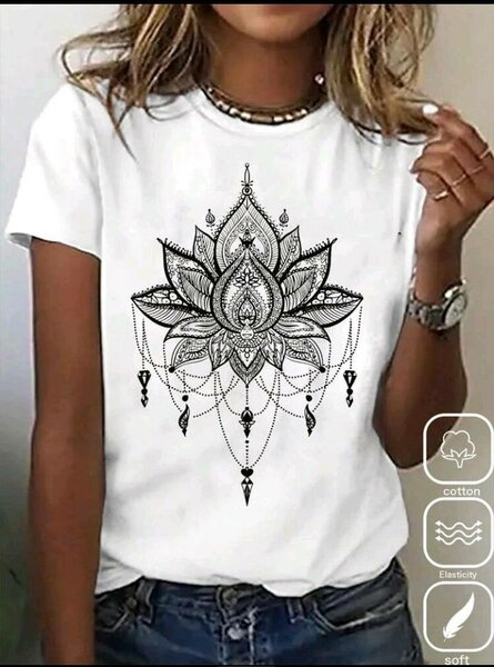 T-shirt Femme Mandala Coton