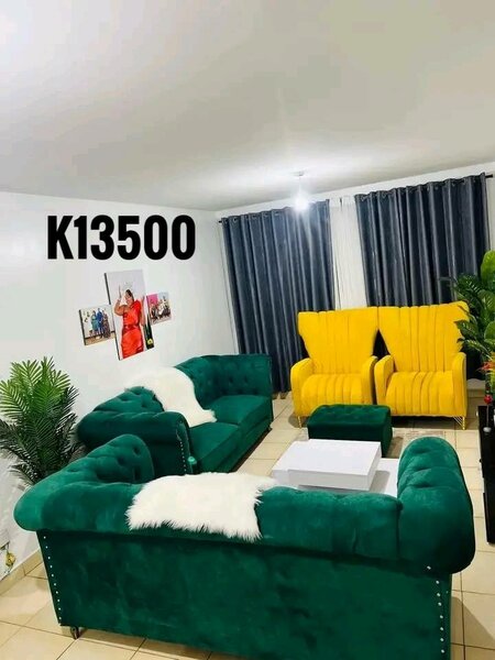 A set of beautiful and soft home furniture