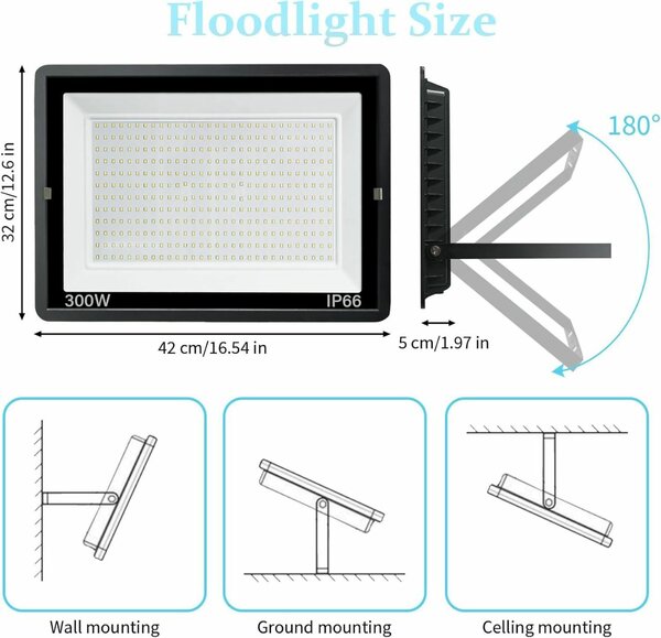 Projecteur LED Extérieur 300W