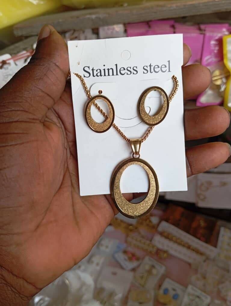 Set bijoux en acier inoxydable