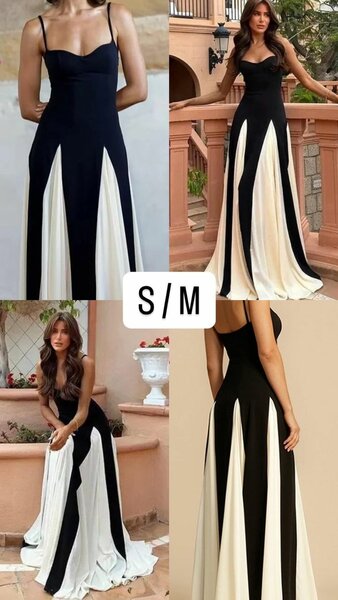 Robe noire élégante longue