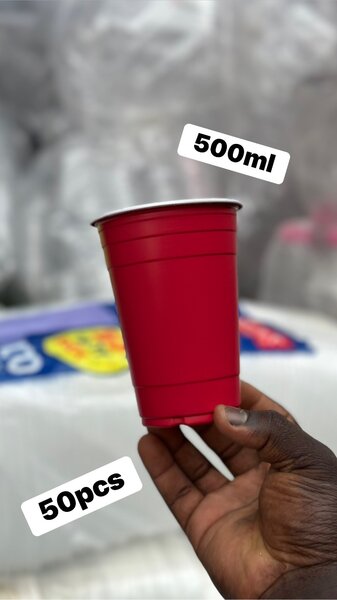 Gobelet jetable rouges 500ml