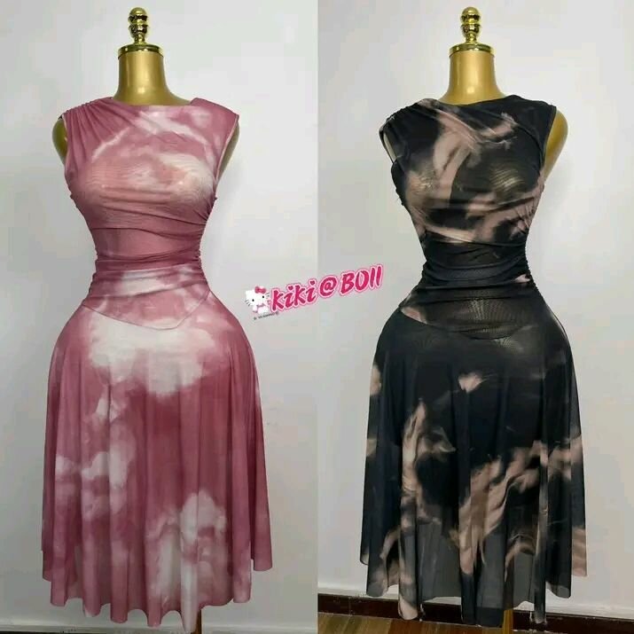 Robe midi tie-dye élégante