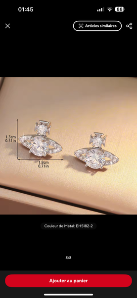 Boucles d'oreilles Zircon Éclat