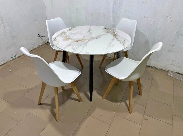 Table ronde moderne 4 chaises