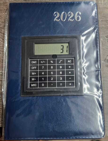 Agenda 2026 avec calculatrice