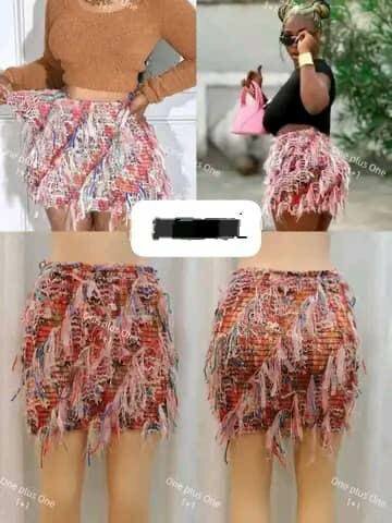 Jupe à franges colorées