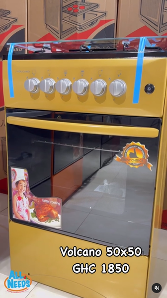 Volcano 50x50 4 gas burner with oven