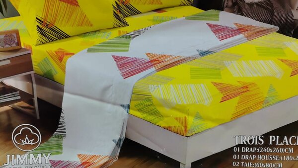 Parure de lit géométrique colorée