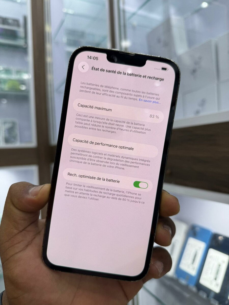 13 pro max 128Giga message écr