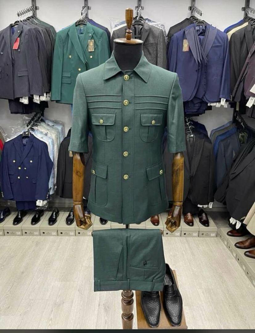 Costume homme manches courtes