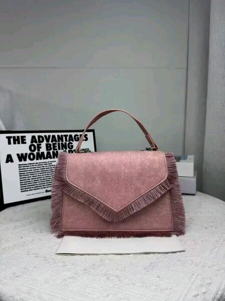 Sac à main en daim à franges